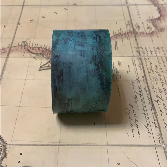Handmade Upcycled Patina Copper Cuff Bracelet - Picture 3 of 3